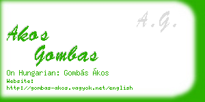 akos gombas business card