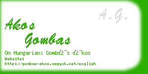 akos gombas business card